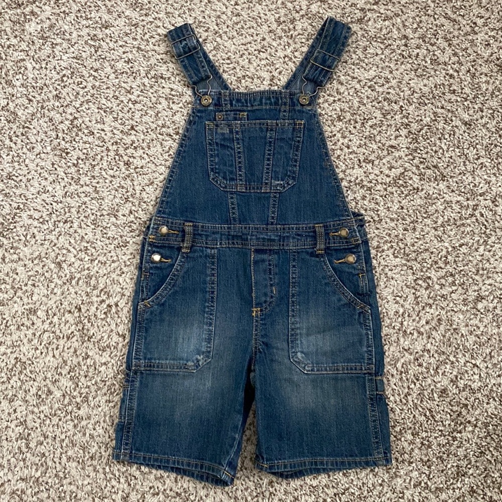 NWOT Oshkosh Girls Denim Short-Alls 5T